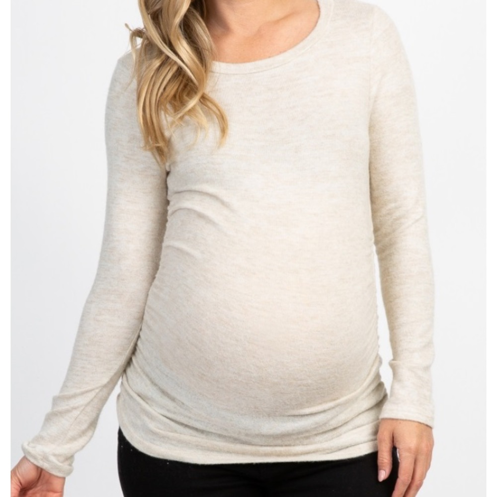 Pinkblush light maternity sweater. Cream. Size S